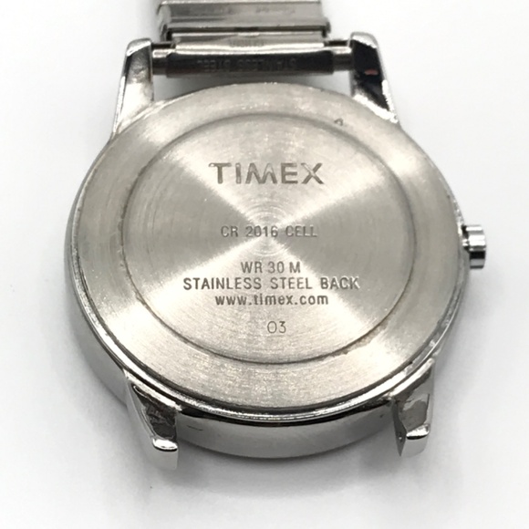 Timex Watch Easy Read Speidel Stainless Stretch Band Day Date Mens New Battery - Picture 9 of 11